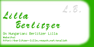 lilla berlitzer business card